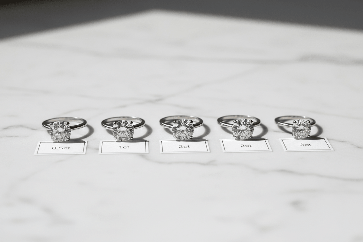 1ct Diamond vs. 3ct Moissanite: What Does $5,000 Actually Buy You in 2026? - Moissanite Shine