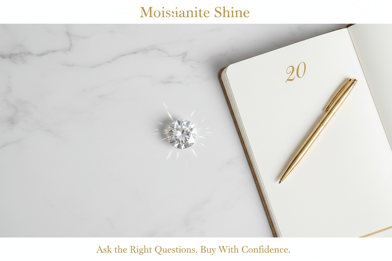 20 Questions to Ask Before Buying Moissanite Online (That Most Buyers Never Think to Ask) - Moissanite Shine