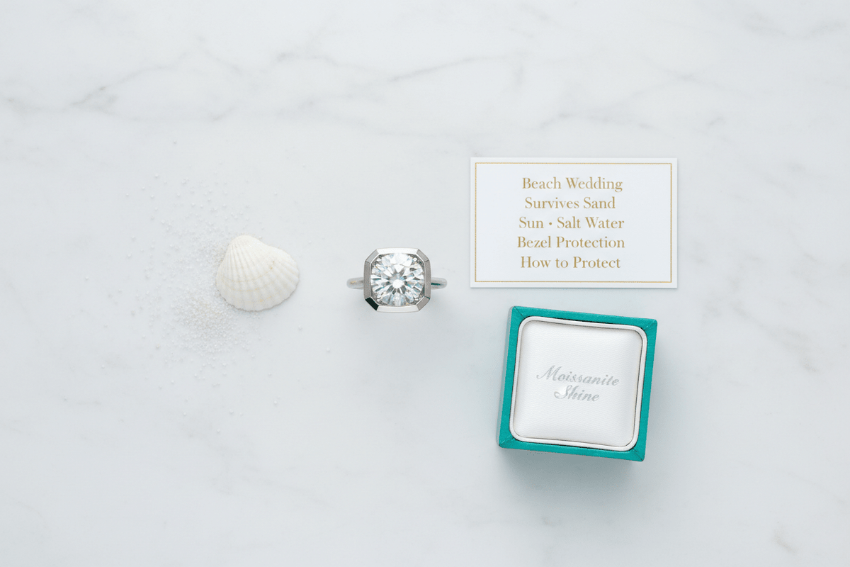 Beach & Outdoor Wedding Jewelry: What Survives Sand, Sun, and Salt Water - Moissanite Shine