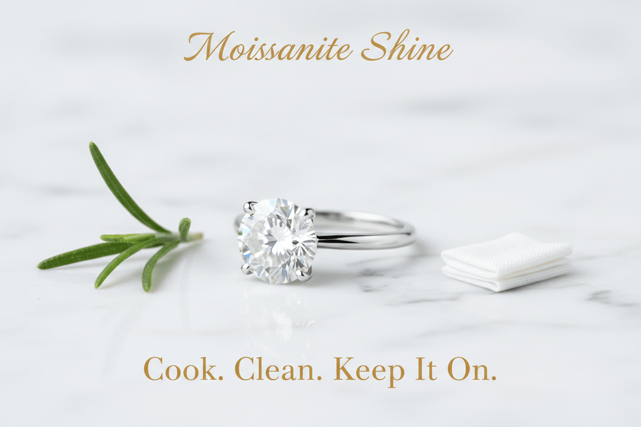 Can I Wear Moissanite While Cooking and Cleaning? The Complete Guide - Moissanite Shine
