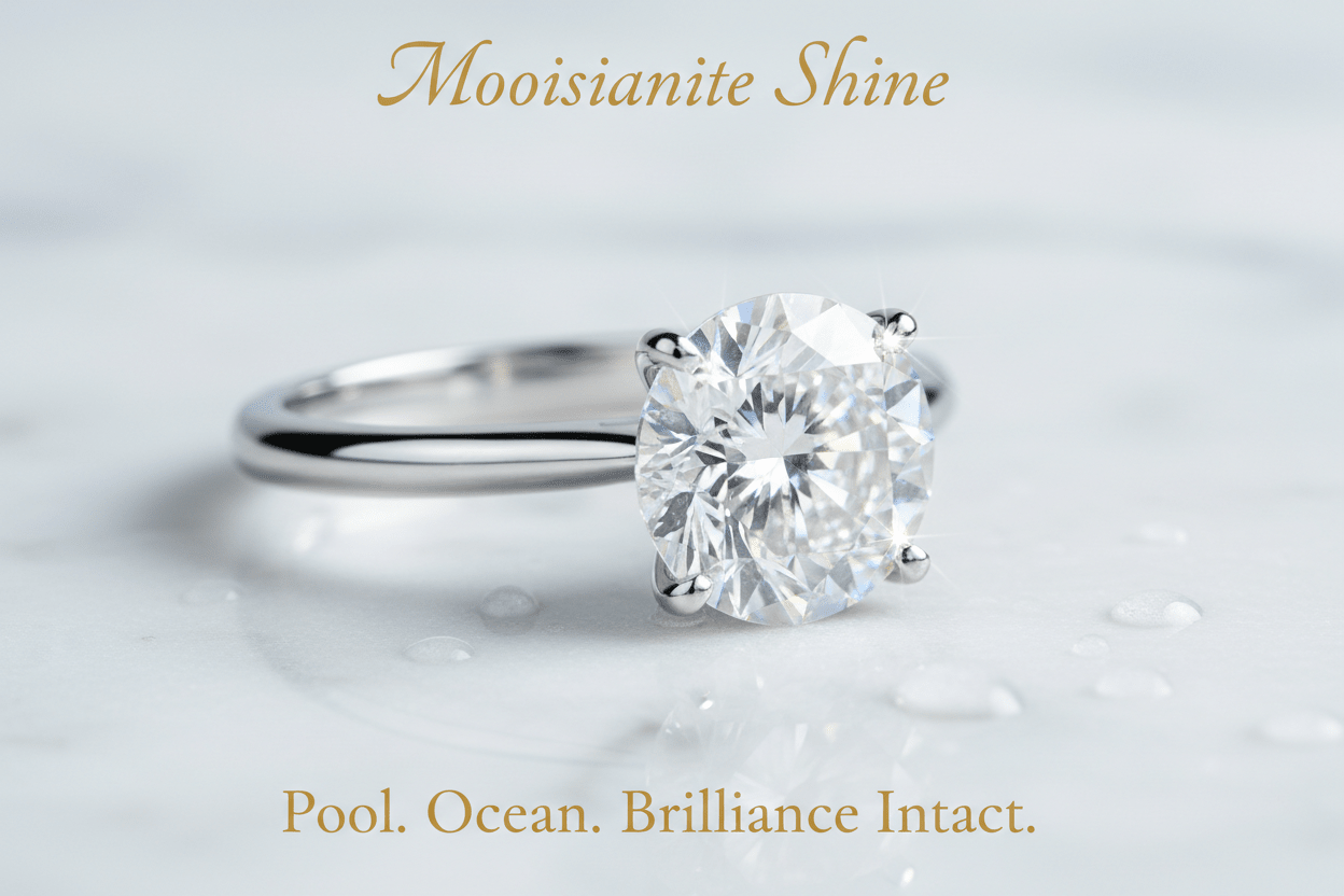 Can You Wear Moissanite in the Pool or Ocean? The Complete Guide - Moissanite Shine