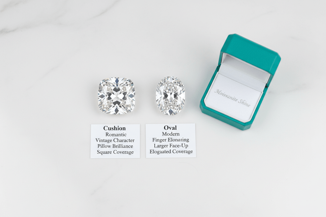 Cushion vs. Oval Moissanite: Which Shape Is Right for You? - Moissanite Shine