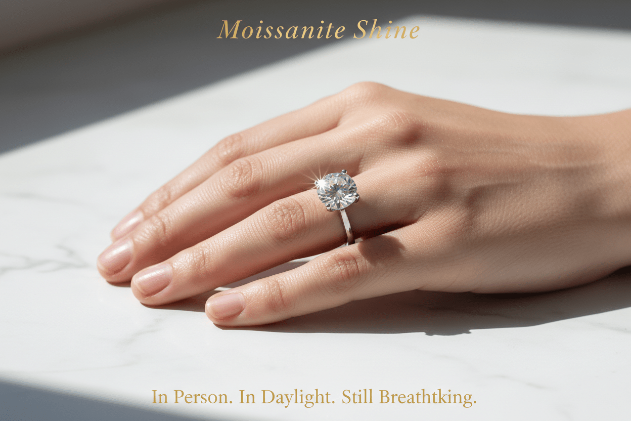 Does Moissanite Look Fake in Person? An Honest Visual Answer - Moissanite Shine