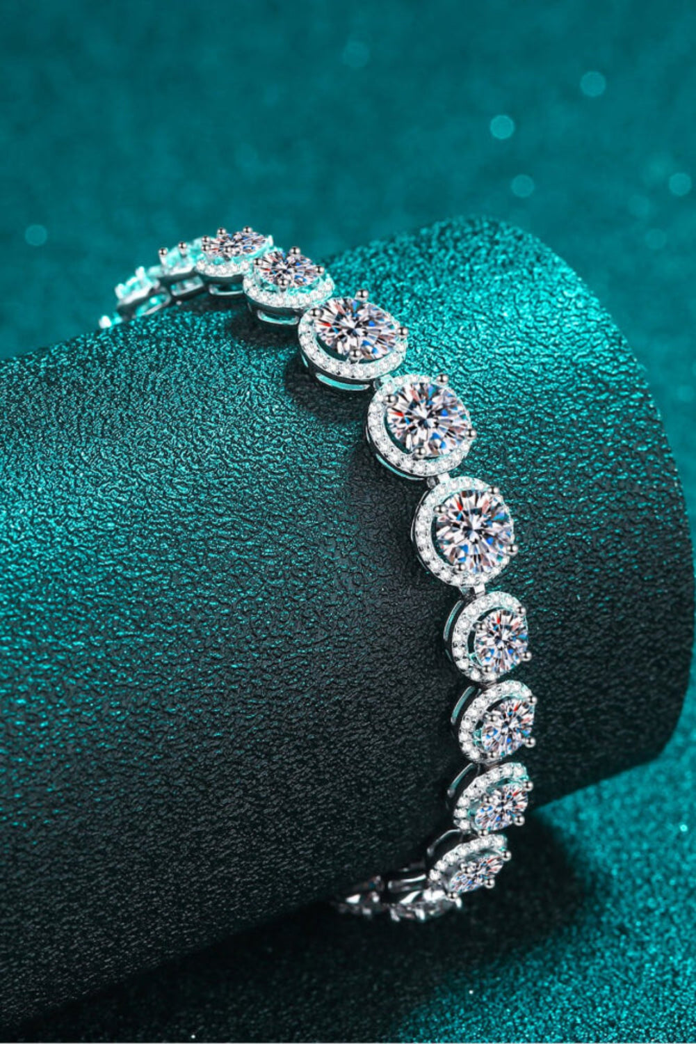 Elegant moissanite tennis bracelet 10.4 TCW round cut VVS1 D color GRA certified luxury wristband — Moissanite Shine