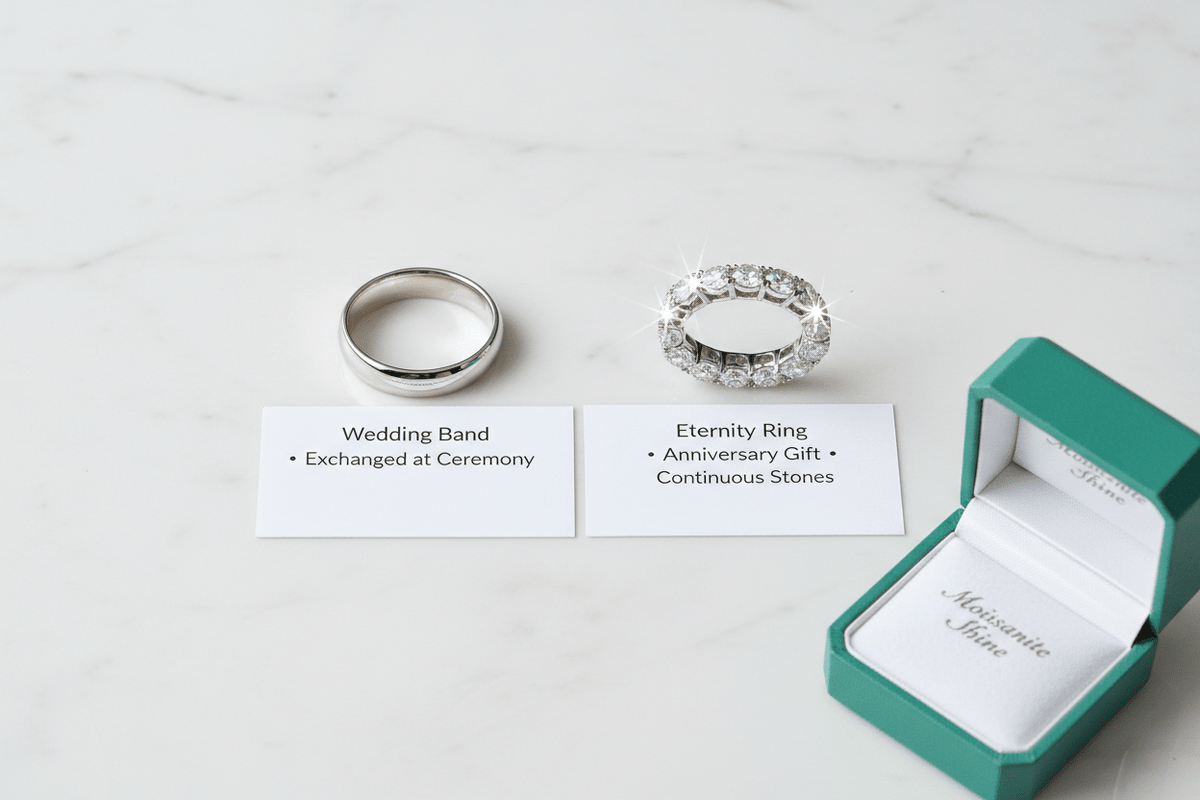 Eternity Ring vs Wedding Band: Which Should I Choose? - Moissanite Shine