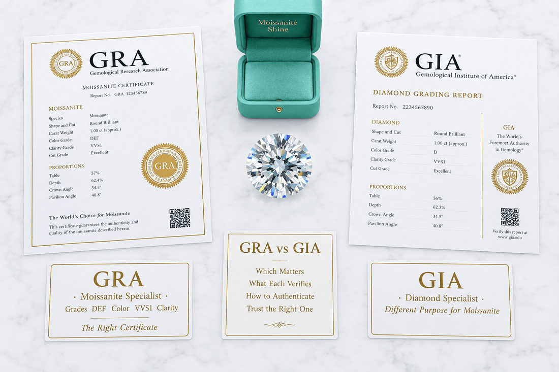 GRA vs. GIA Certified Moissanite: Which Certificate Should You Trust? - Moissanite Shine