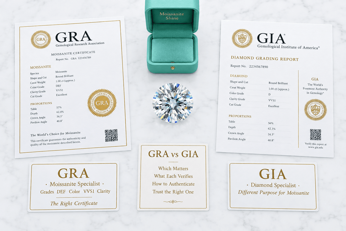 GRA vs. GIA Certified Moissanite: Which Certificate Should You Trust? - Moissanite Shine