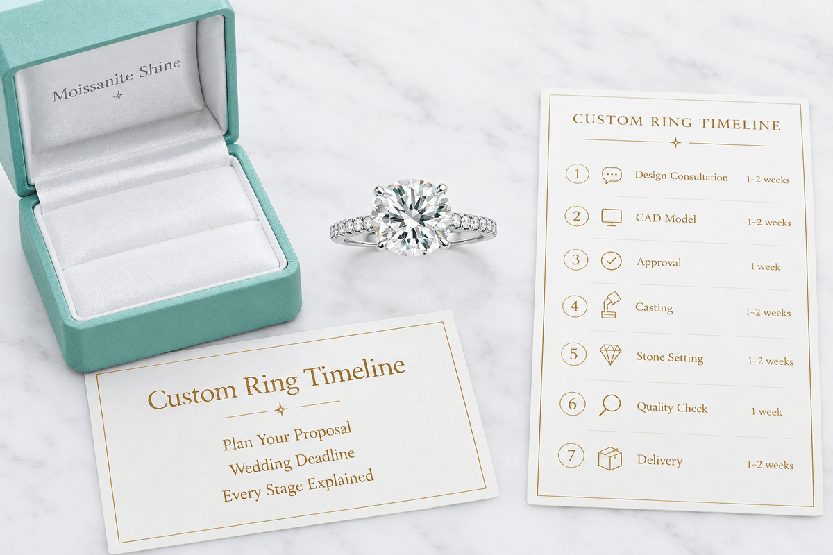 How Long Does a Custom Moissanite Ring Take to Make? - Moissanite Shine