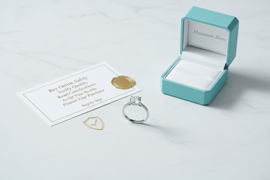 How to Buy a Moissanite Engagement Ring Online Safely - Moissanite Shine