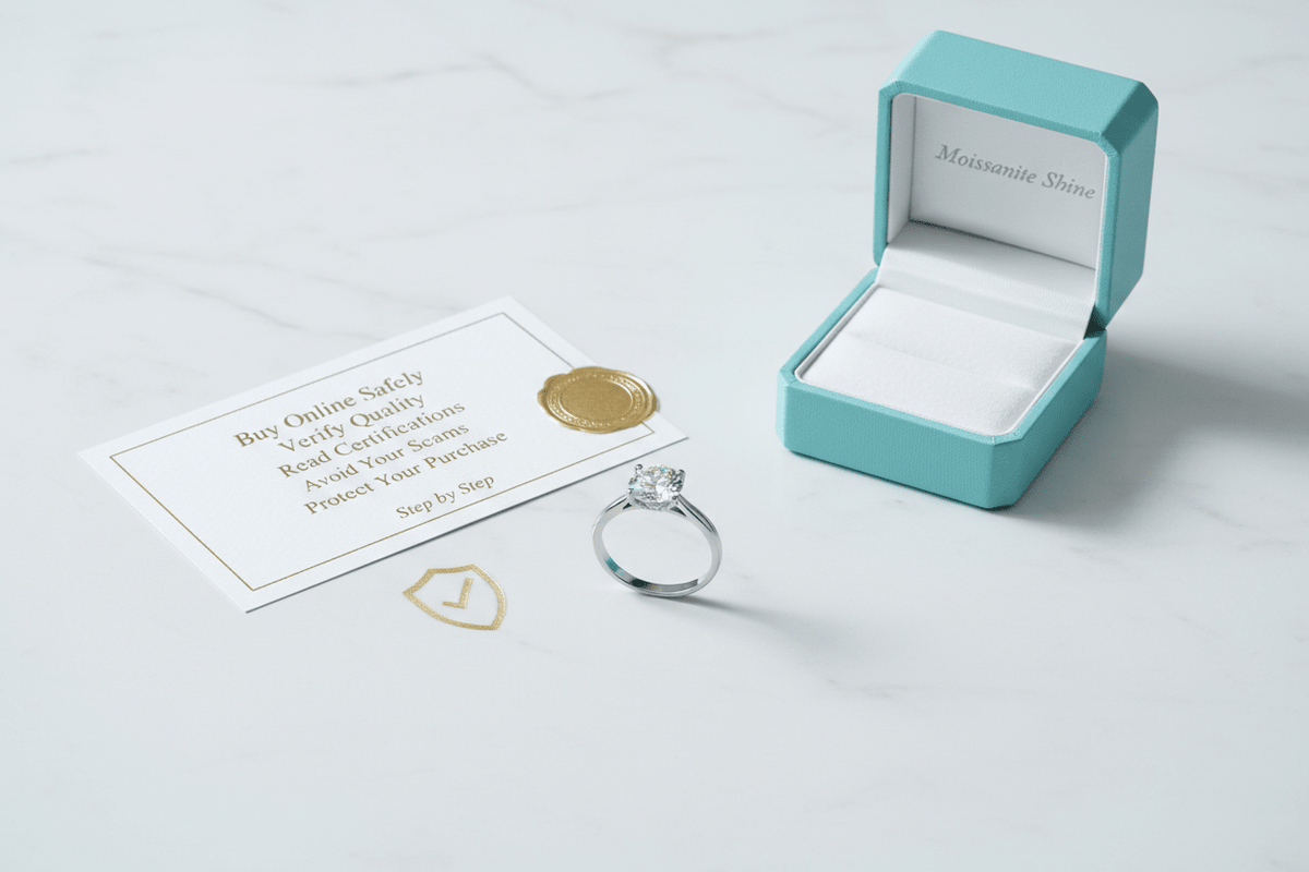 How to Buy a Moissanite Engagement Ring Online Safely - Moissanite Shine