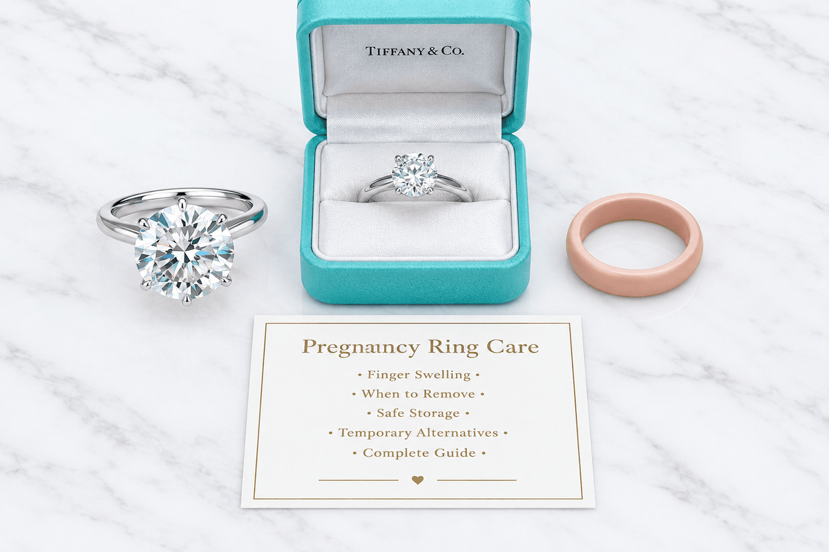 How to Care for Your Engagement Ring During Pregnancy - Moissanite Shine