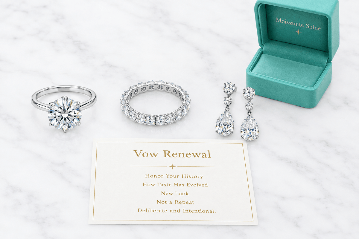 How to Choose a Vow Renewal Jewelry Set: A Complete Guide - Moissanite Shine
