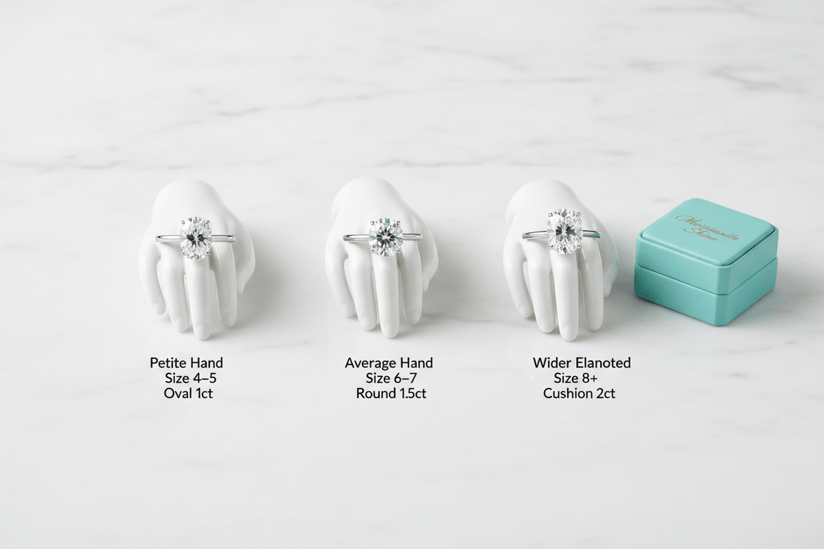 How to Choose the Right Moissanite Carat Size for Your Hand - Moissanite Shine