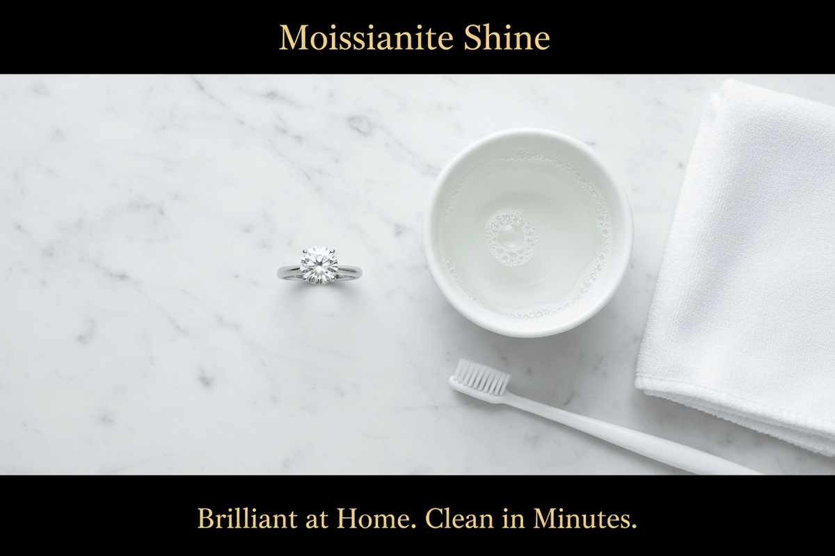 How to Clean Moissanite With Household Items: The Complete At-Home Care Guide - Moissanite Shine