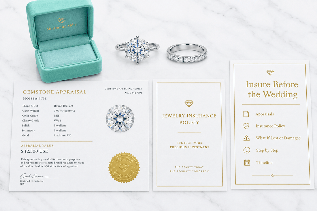 How to Insure Your Bridal Jewelry Before the Wedding - Moissanite Shine