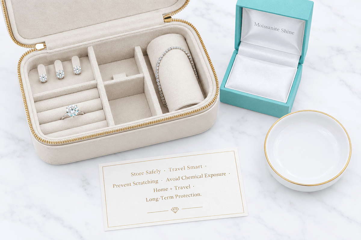 How to Store and Travel with Fine Jewelry Safely - Moissanite Shine
