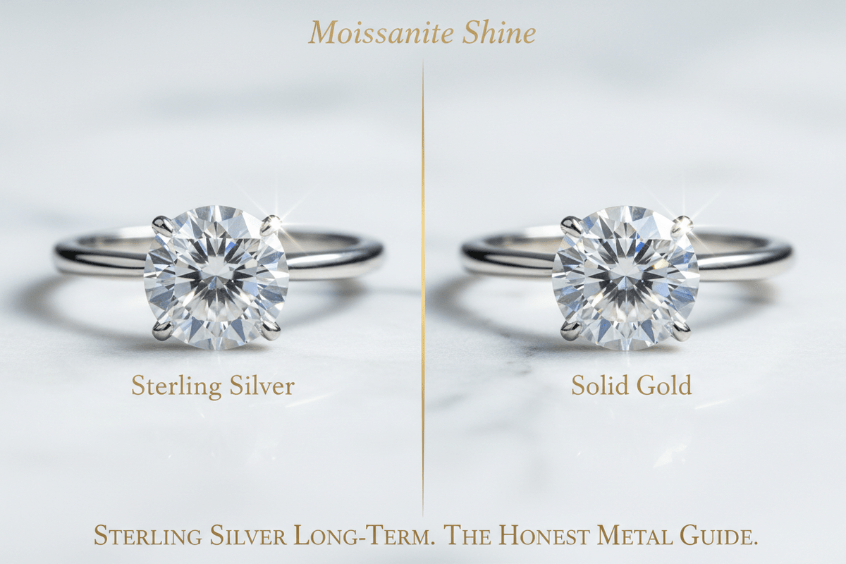 Is Sterling Silver OK for a Moissanite Ring Long-Term? An Honest Metal Guide - Moissanite Shine