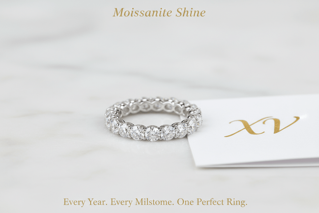 Moissanite Anniversary Ring Buying Guide: How to Choose the Perfect Milestone Gift - Moissanite Shine