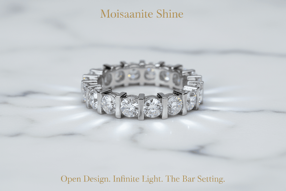 Moissanite Bar Setting: The Complete Guide to a Clean, Modern Ring Design - Moissanite Shine