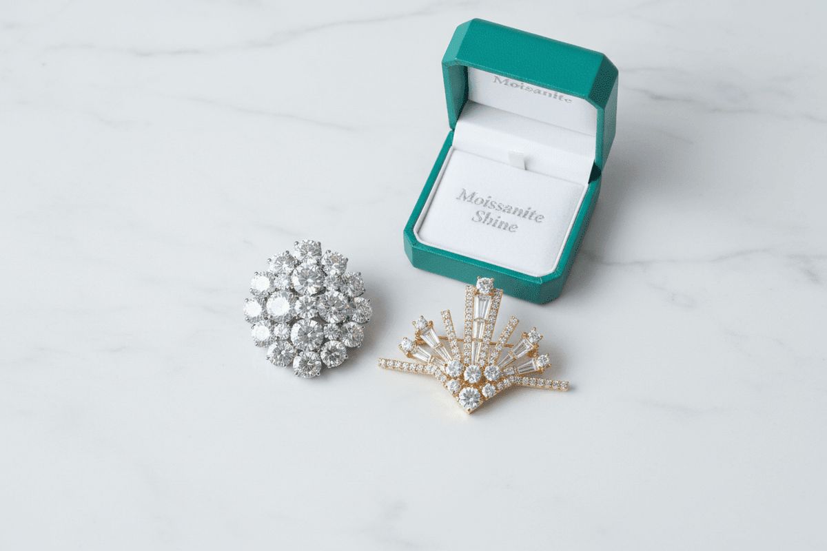 Moissanite Brooch: Fine Jewelry Beyond the Necklace - Moissanite Shine