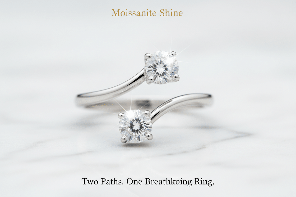 Moissanite Bypass Ring: The Complete Guide to a Sculptural Classic - Moissanite Shine