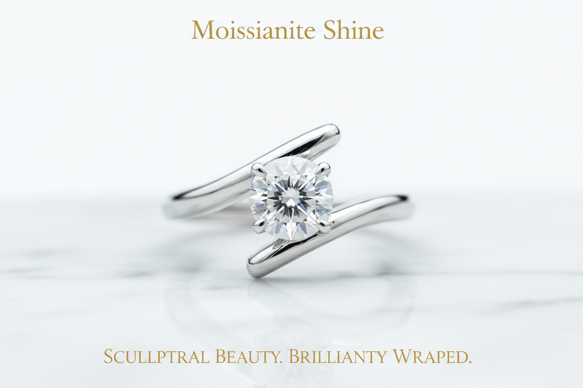 Moissanite Bypass & Twist Rings: The Sculptural Style That Wraps Around Your Finger - Moissanite Shine
