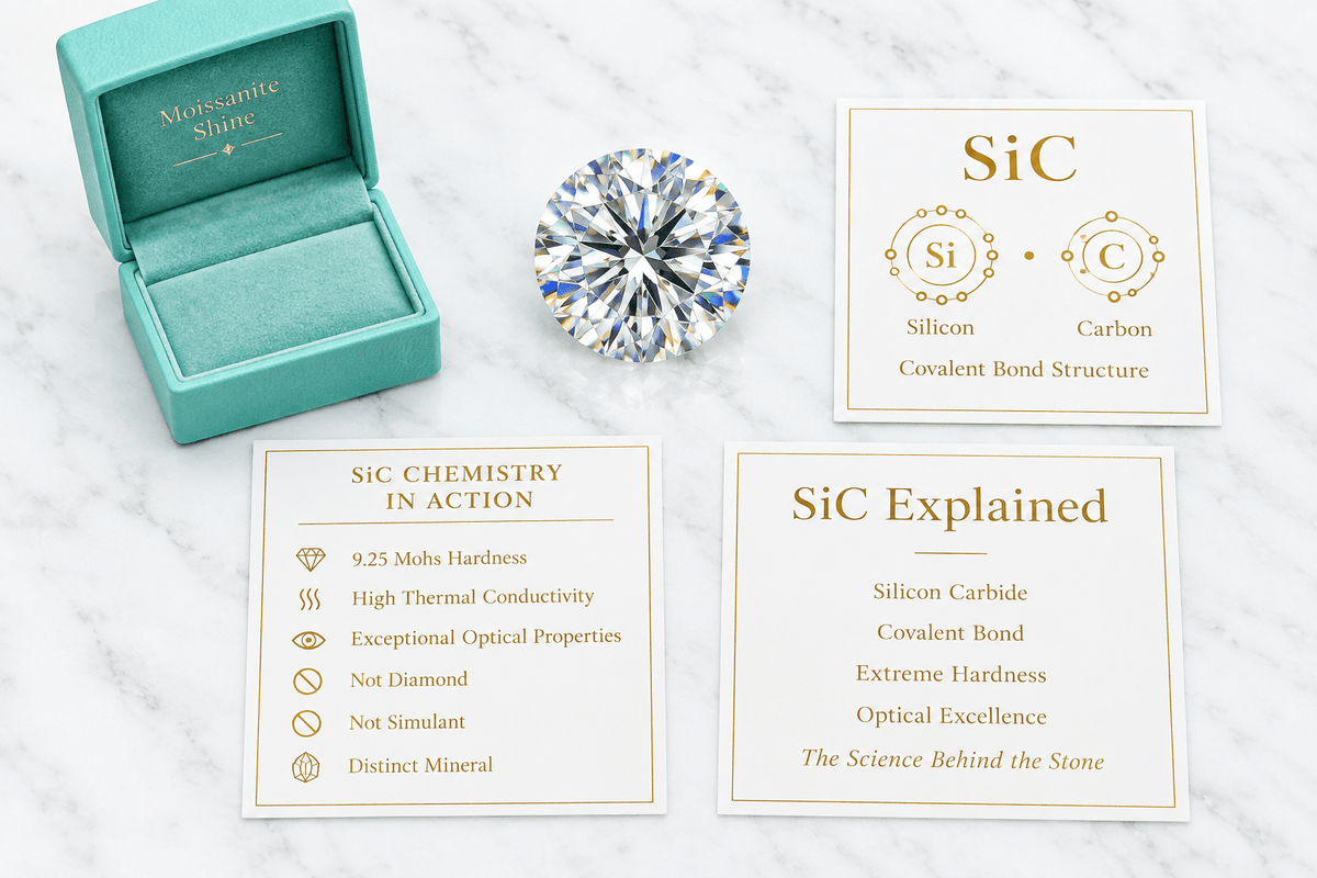 Moissanite Chemical Formula & Composition: SiC Explained - Moissanite Shine