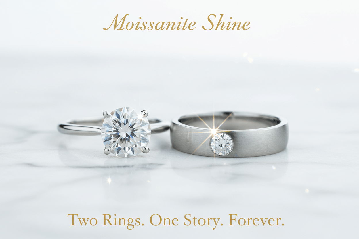 Moissanite Couples Matching Rings: The Complete Guide - Moissanite Shine