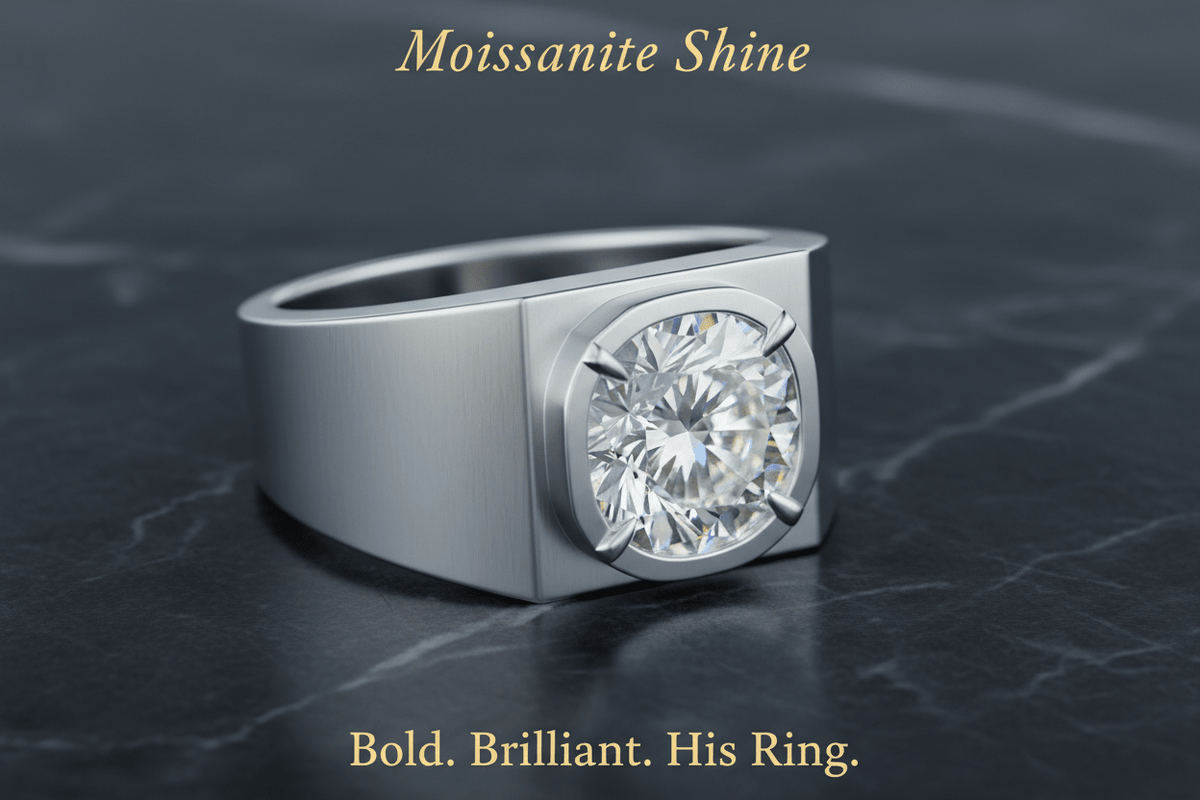 Moissanite Engagement Ring for Men: The Complete Guide - Moissanite Shine