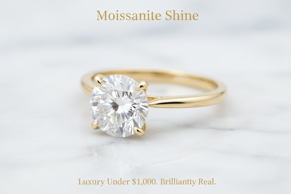 Moissanite Engagement Ring Under $1,000: The Complete Buyer's Guide - Moissanite Shine