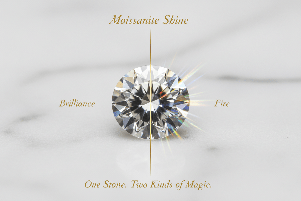 Moissanite Fire vs. Brilliance: What's the Real Difference and Why It Matters - Moissanite Shine