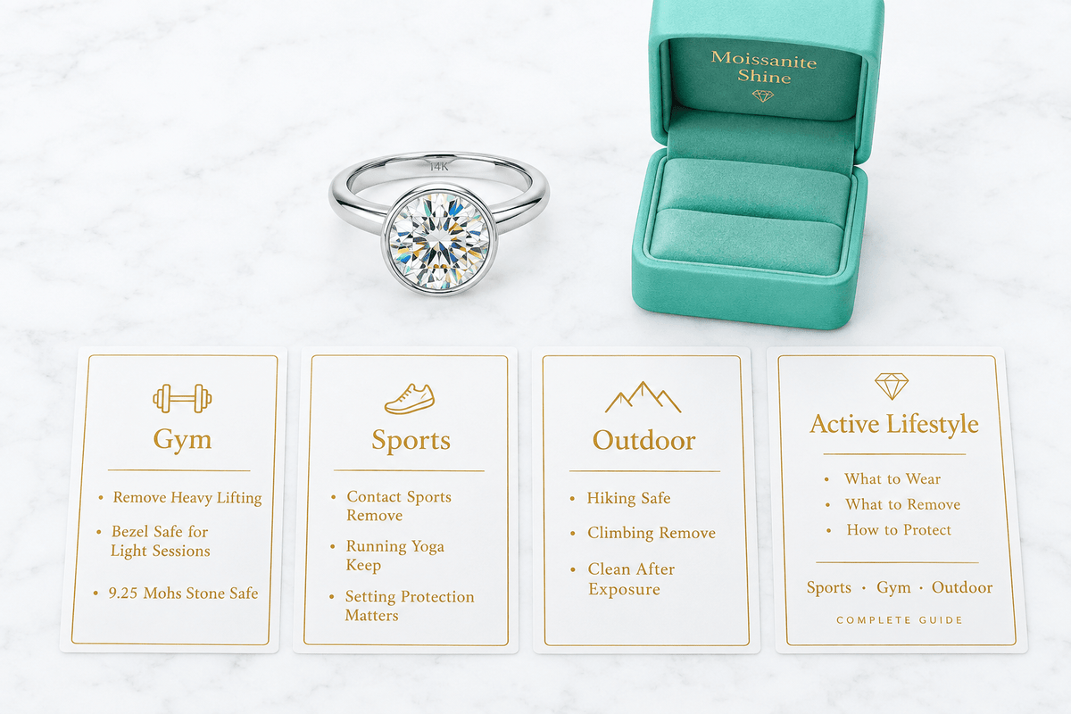 Moissanite for Active Women: Sports, Gym & Outdoor Wear Guide - Moissanite Shine