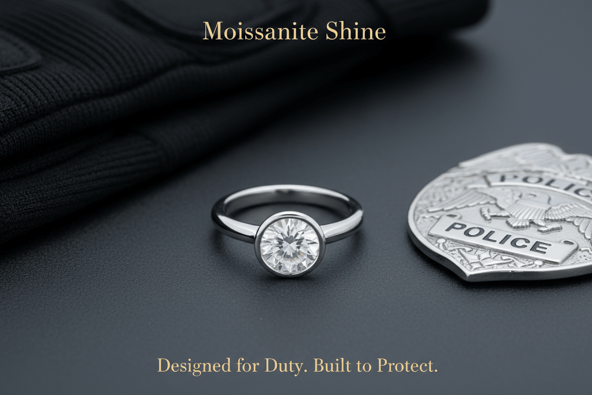 Moissanite for Police Officers: The Complete Duty Ring Guide - Moissanite Shine