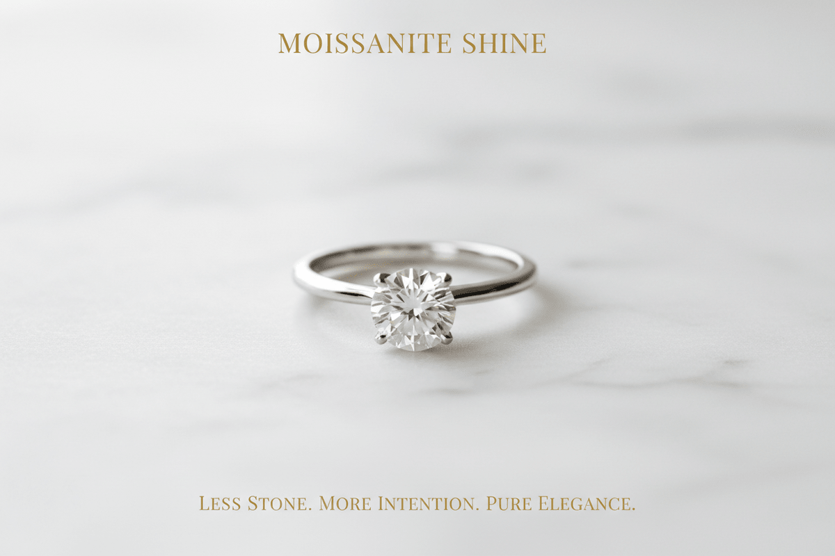 Moissanite for the Minimalist Bride: Less Stone, More Intention - Moissanite Shine