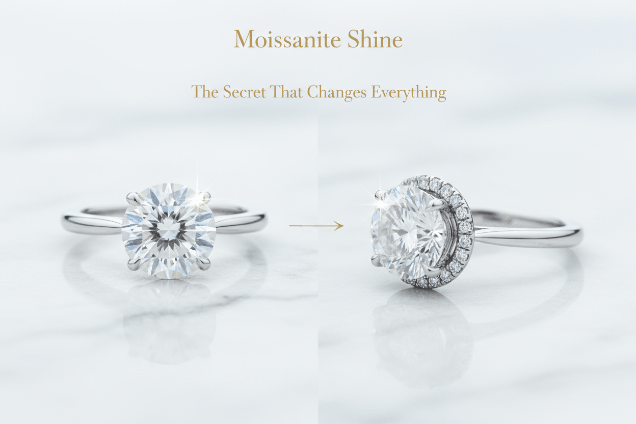 Moissanite Hidden Halo Ring: The Subtle Setting That Changes Everything - Moissanite Shine
