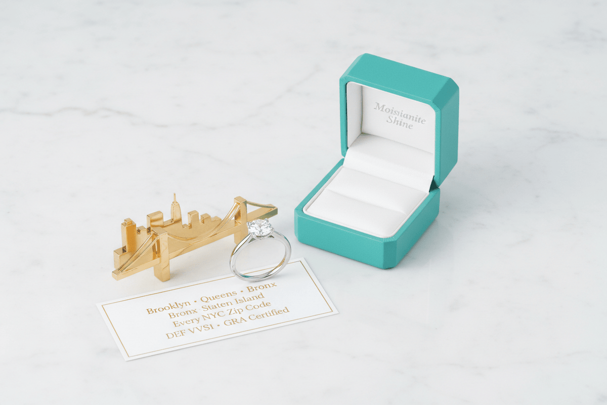 Moissanite in Brooklyn & the NYC Boroughs: The Five Boroughs Buyer's Guide to Smart Luxury - Moissanite Shine