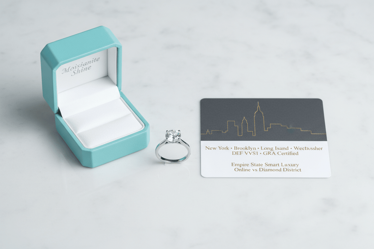 Moissanite in New York & NYC: The Empire State Buyer's Guide to Smart Luxury - Moissanite Shine