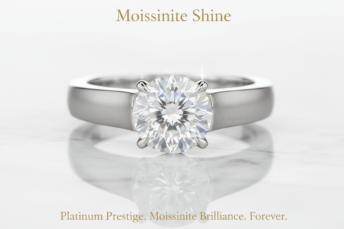 Moissanite in Platinum: The Complete Guide to the Most Prestigious Metal in Fine Jewelry - Moissanite Shine