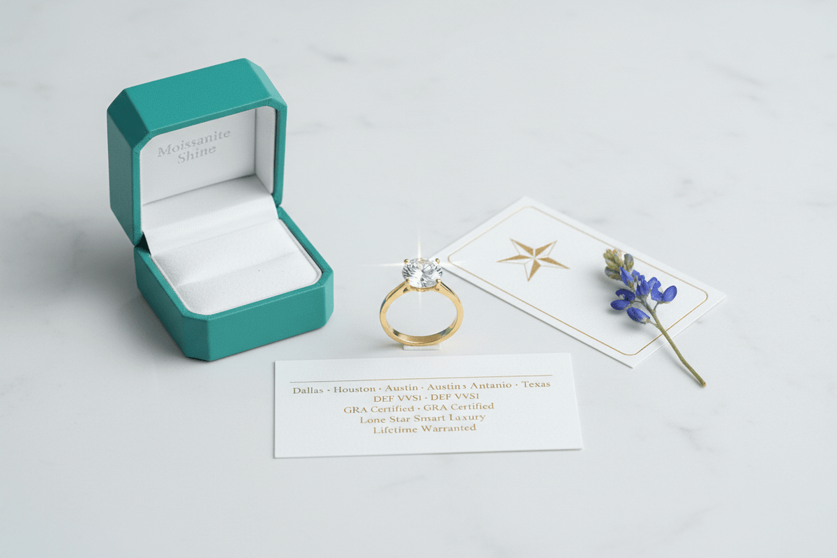 Moissanite in Texas & Dallas/Houston: The Lone Star Buyer's Guide to Smart Luxury - Moissanite Shine