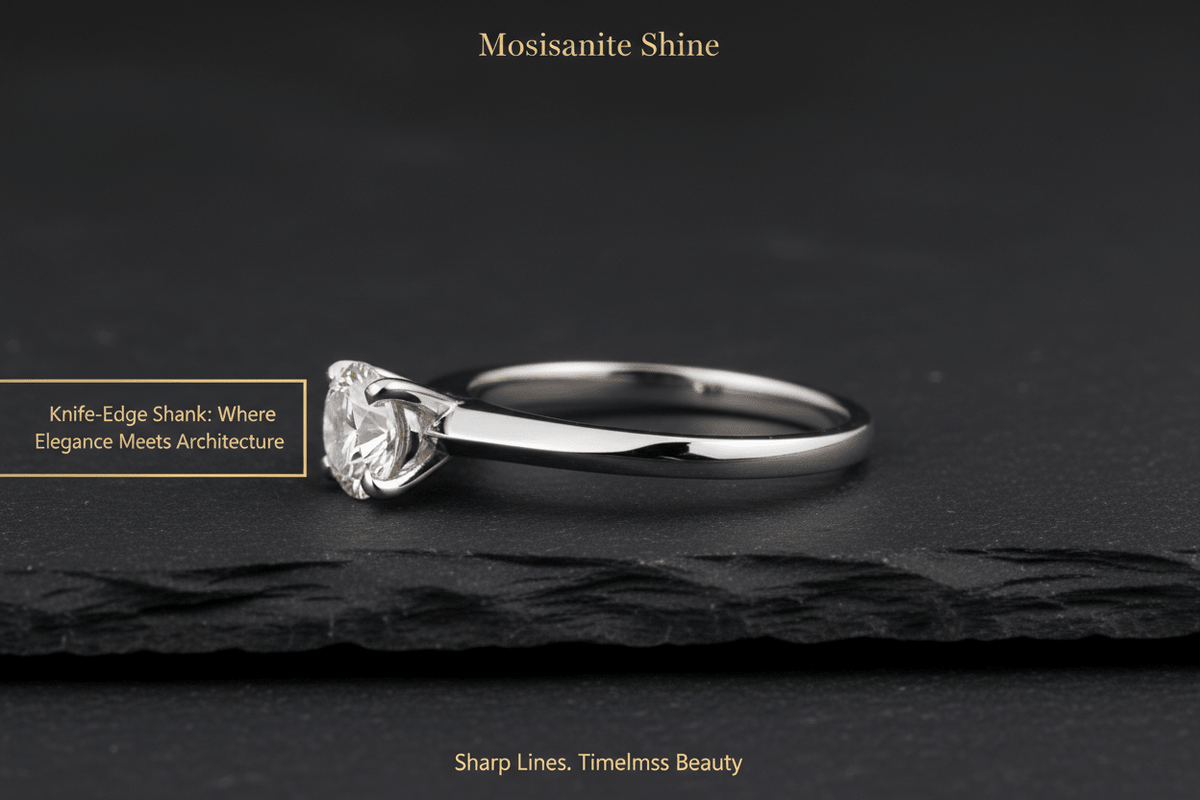Moissanite Knife-Edge Shank Ring: The Complete Guide to a Sleek, Modern Design - Moissanite Shine