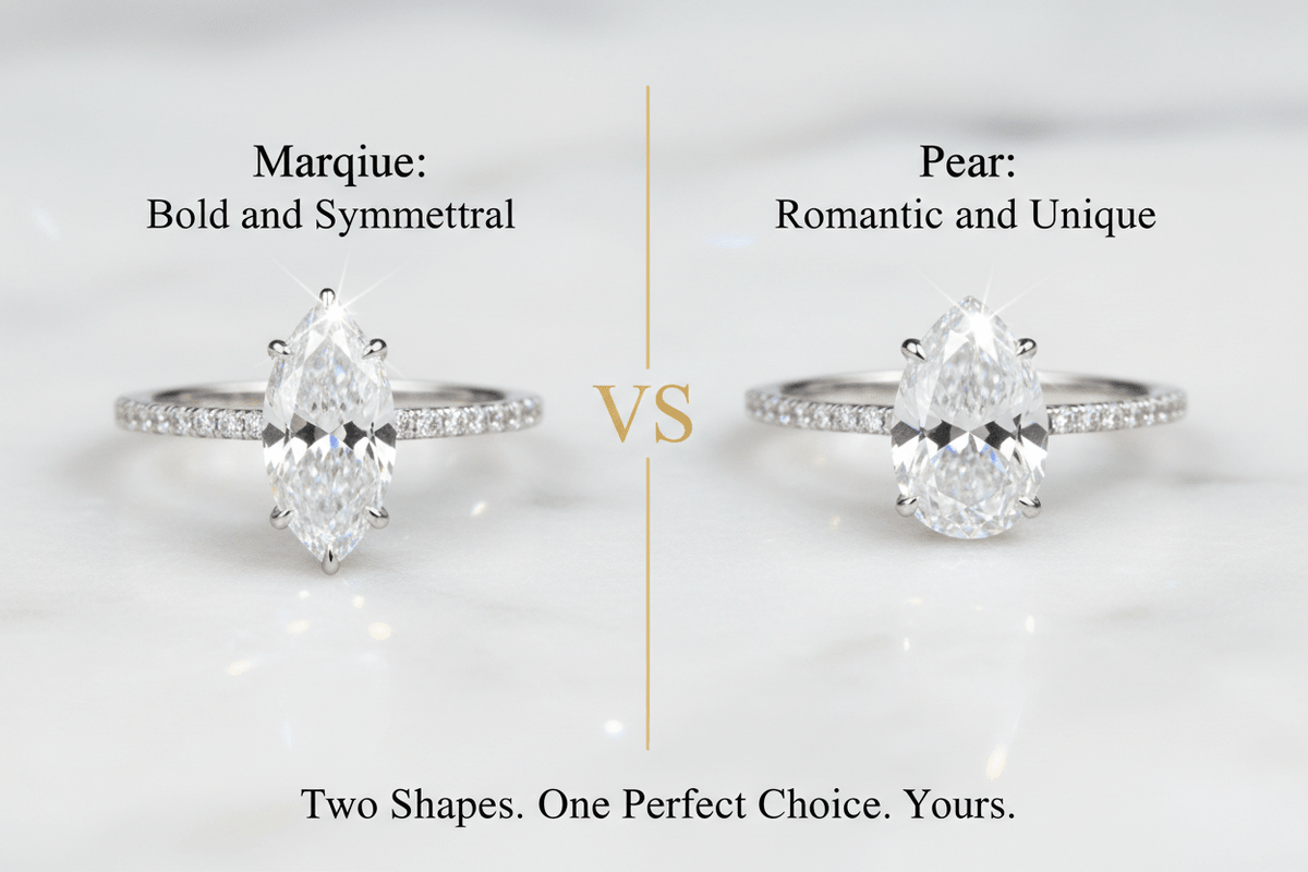 Moissanite Marquise vs. Pear: Which Pointed Shape Is Right for You? - Moissanite Shine