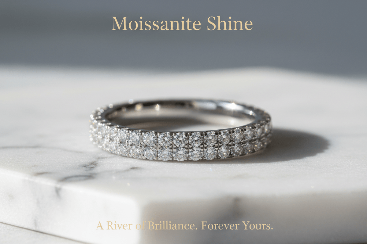 Moissanite Pavé Bands: The Complete Guide to the Most Brilliant Wedding Band - Moissanite Shine