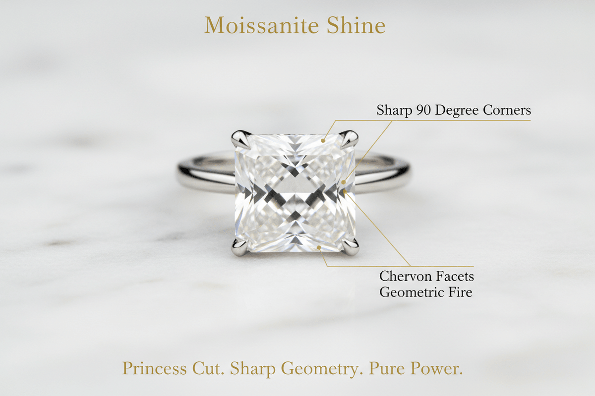 Moissanite Princess Cut: The Complete Buying Guide 2026 - Moissanite Shine