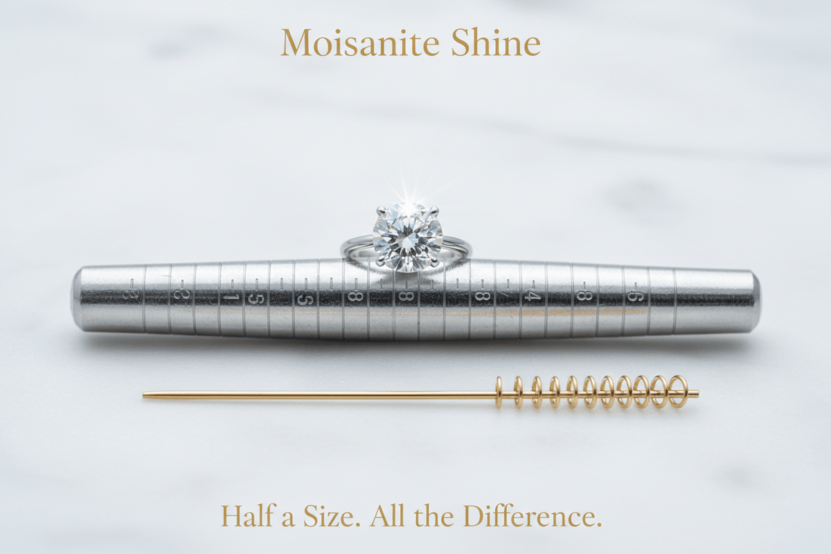 Moissanite Ring Half Sizes Explained: Why Ring Sizing Precision Matters - Moissanite Shine