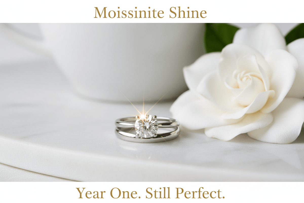 Moissanite Ring in Your First Year of Marriage: Care, Wear & What to Expect - Moissanite Shine