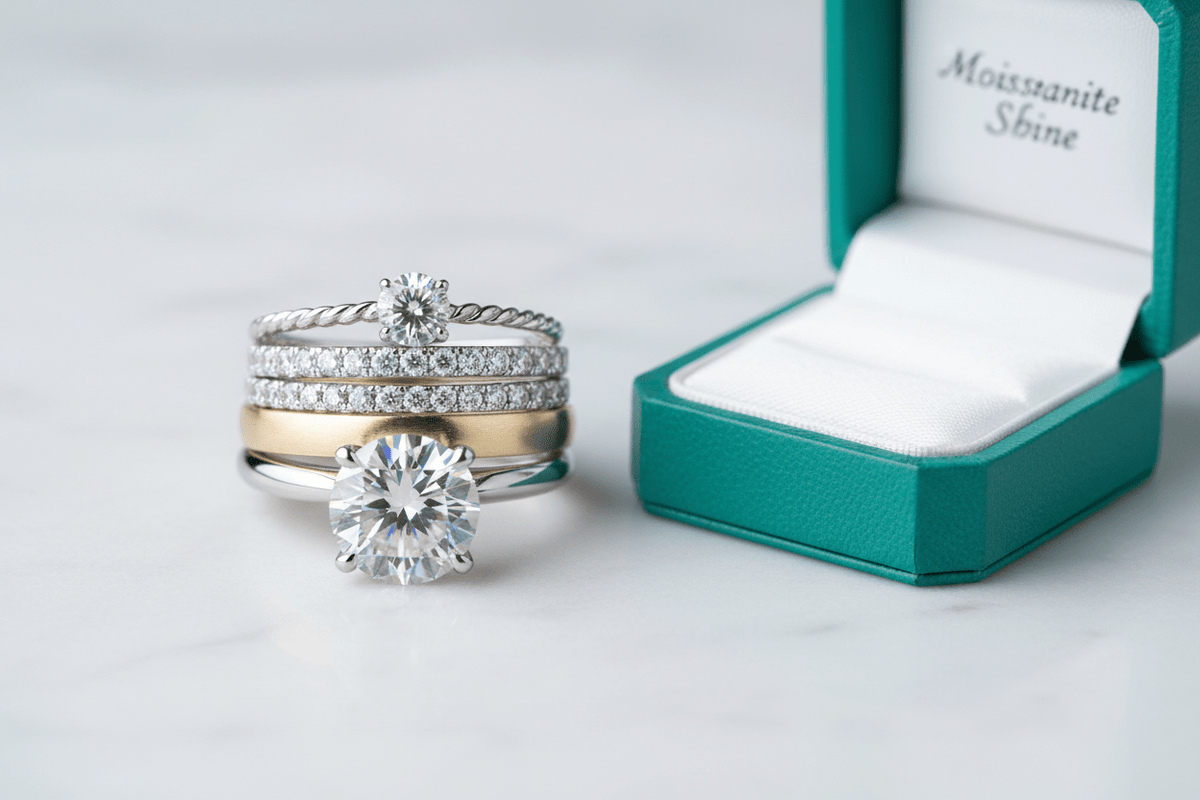 Moissanite Ring Stacking: How to Build the Perfect Stack - Moissanite Shine