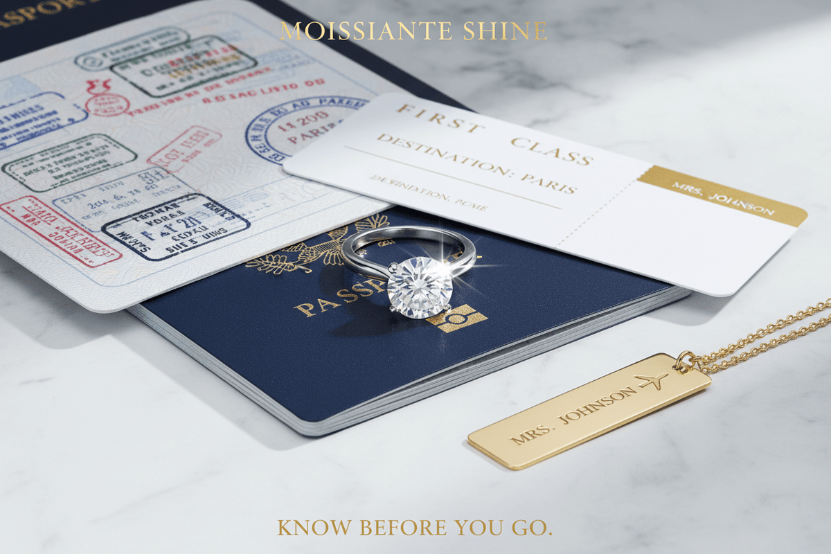 Moissanite Ring Travel Guide: Airport Security, Customs & International Shipping - Moissanite Shine