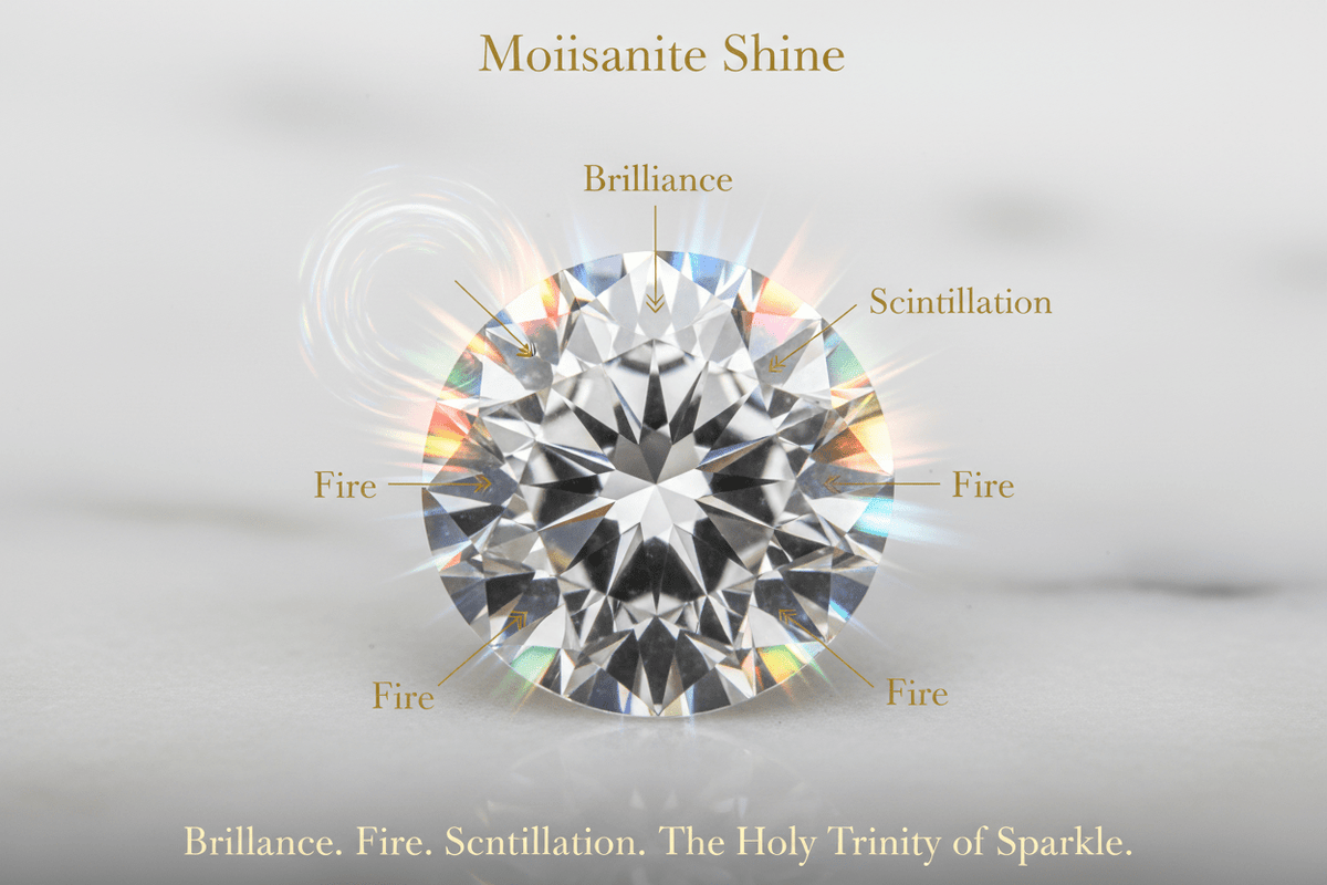 Moissanite Scintillation Explained: The Third Dimension of Sparkle - Moissanite Shine
