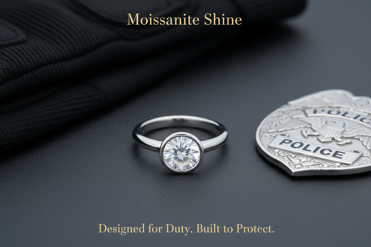 D Color VVS1 Moissanite Engagement Ring, Wedding Band & Fine Jewelry. Handcrafted, conflict-free, lifetime warranty, free US shipping, trade-up program at full value.