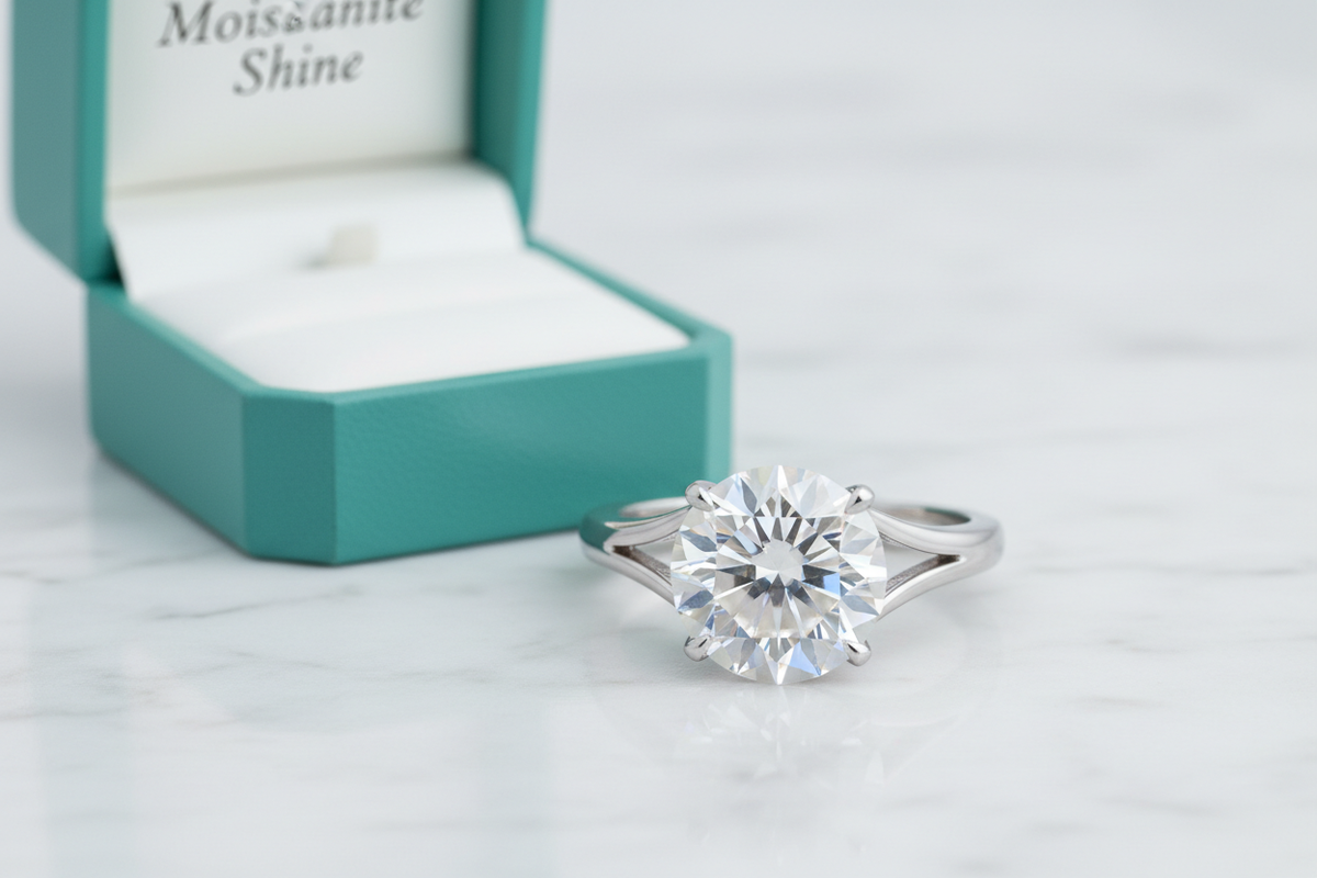 Shop handcrafted D-color VVS1 Moissanite halo engagement rings at Moissanite Shine. Includes GRA certificate, lifetime warranty & free US shipping.